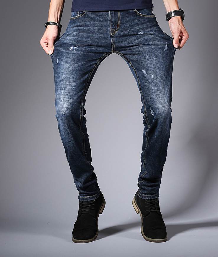Men's Slim Fit Black Stretch Jeans for Youth 2020