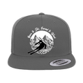 Born To Ski Forced To Work Embroidered Flat Bill Cap
