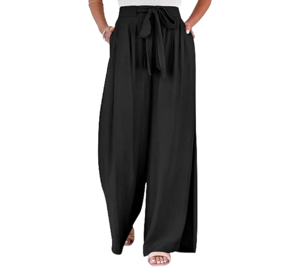 Chiffon Wide Leg Pants for Women - Casual Trousers