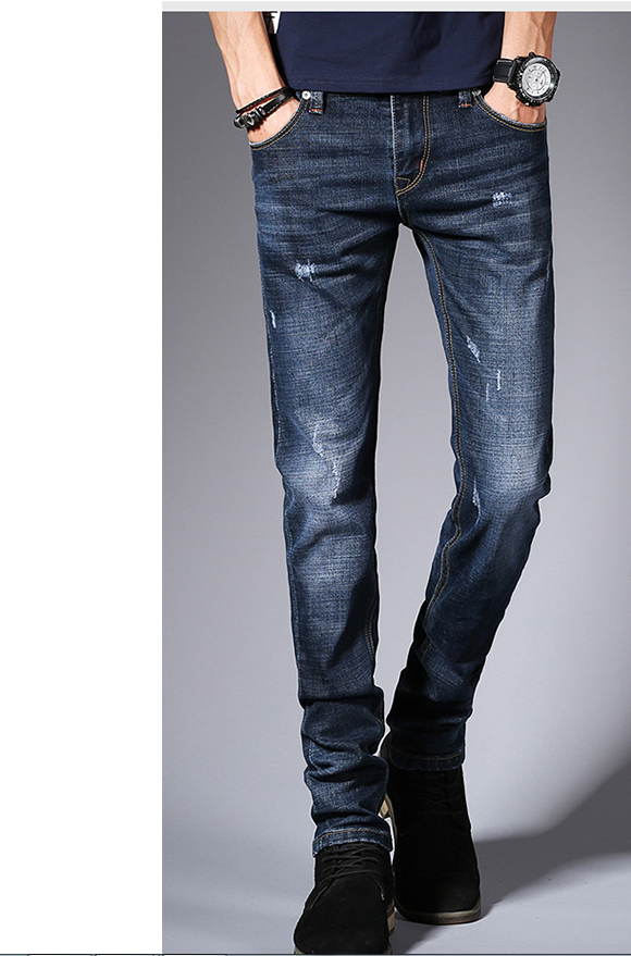 Men's Slim Fit Black Stretch Jeans for Youth 2020
